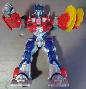 Talking Optimus Prime w/ Saw 11" Action Figure Hasbro Transformer - Picture 1 of 3