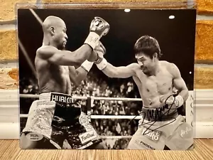 MANNY PACQUIAO SIGNED AUTO 8 X 10 BOXING PHOTO Floyd Mayweather Jr PSA 213 - Picture 1 of 3