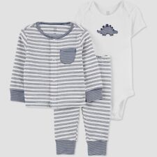 Just One You by Carters 6 Month Baby Boy’s 3pc Dino Cardigan Romper & Pants Set