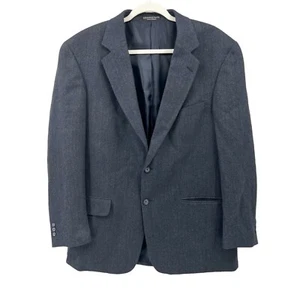 Stuart Hughes Sports Coat Size 42 Regular Mens Herringbone Wool Blue Jacket - Picture 1 of 10
