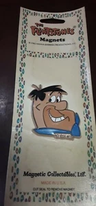THE Flintstones Refrigerator Magnet HannaBarbera 1992 Fred Flintstone Smile Vtg - Picture 1 of 5