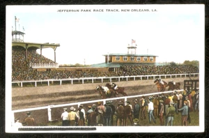 Jefferson Park Horse Racing Track 1930 New Orleans Louisiana Postcard - Picture 1 of 2