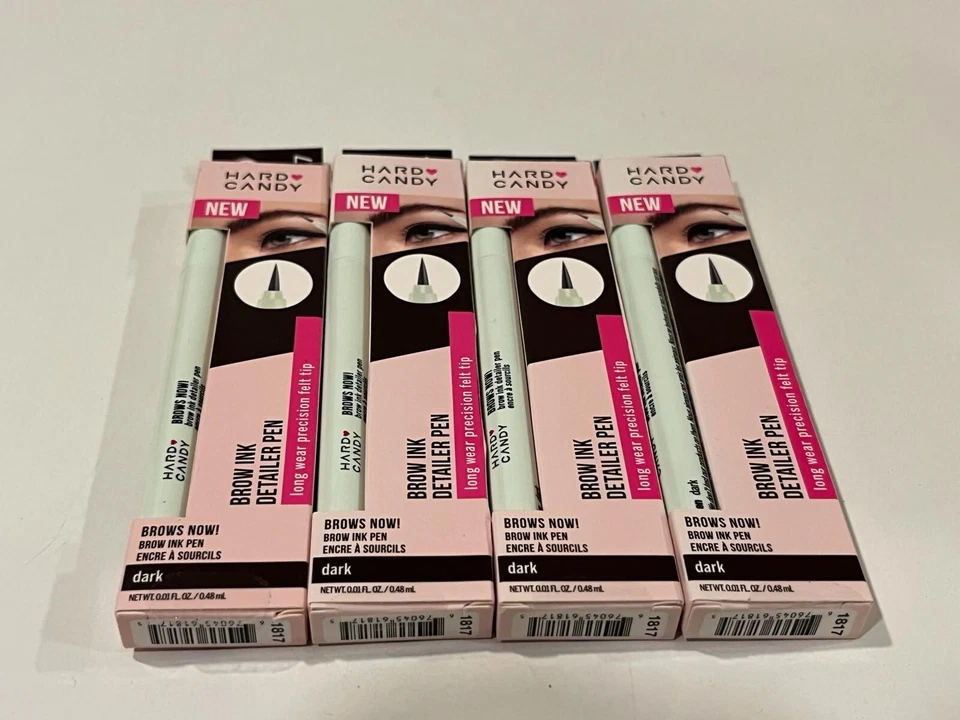 4 PK HARD CANDY BROW INNK DETAILER PEN #1817 DARK .01 FL.OZ EA .04 FL.OZ TTL NIB - Image 1 of 1