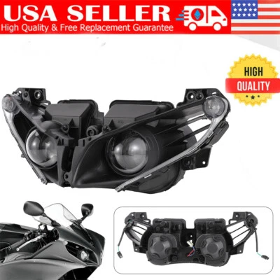 Front Headlight Headlamp Assembly Clear Lens for Yamaha 2010-2014 YZF R1 m010 - Image 1 of 4