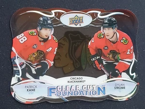 Patrick Kane & Dylan Strome 2022-23 Upper Deck Clear Cut Foundation Blackhawks - Picture 1 of 1