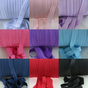 Fold Over Elastic 15mm 5/8" Quality Soft Shiny Headband Tutu FOE 3 5 10 metres - Picture 1 of 21