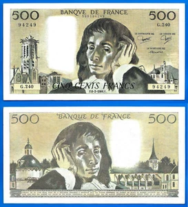 France 500 Francs 1986 6 Februar RADAR 94249 Pascal Europe Frcs Frc Free Shp Wld - Picture 1 of 3