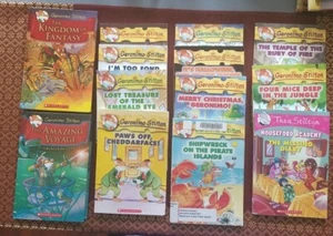 Geronimo Stilton Chapter Books Lot 15 good 13 PB, 2 HC, age 7-10, RL 3 - Picture 1 of 15