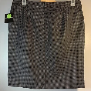 Liz Claiborne Größe 12 Doppel Baumwolle schwarz und weiß Geo Rock Neu mit Etikett - Bild 1 von 9