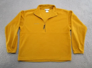 Columbia Gold Yellow Fleece 1/4 Zip Pullover Jacket in Men's Size XL Outdoor - Picture 1 of 12