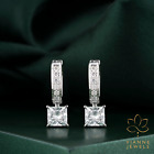 Elegant 2.27 TCW Princess and Round Lab-Grown Diamond Earrings