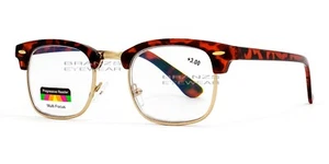 Multi Focus 3 Powers in 1 Reader Progressive Reading Glasses Women Men 2.00 3.00 - Picture 1 of 8