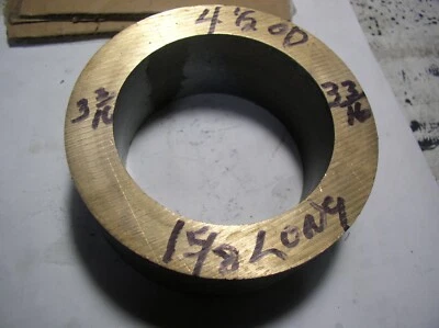 TUBO DE LATÓN (CULATA DE COJÍN) 4.1/2" X 3 3/16 X 1 5/8"+LARGO 836 (CULATA DE BUJE) Foto 1 de 3