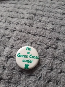 Green Cross Coder Vintage Badge - Picture 1 of 3