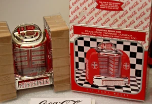 VINTAGE COCA COLA JUKEBOX DIECAST TABLETOP MUSICAL COIN BANK 1996 NIB NOS - Picture 1 of 5