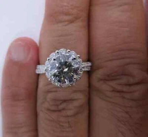 2.65 Carat 18K Gold Diamond Engagement Ring Cent=1.65 H-SI2 Enhanced Value=$29K+ - Picture 1 of 11