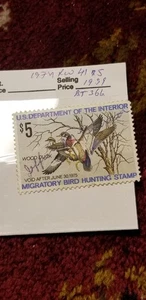 USA 1974 $5 Duck Migratory Bird Hunting Stamp Scott#RW41 Rare Find IDbt314. - Picture 1 of 3