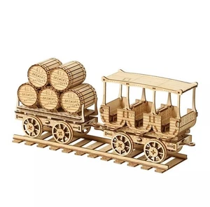 New Wine Truck 3D Wooden Puzzle Scale Model Vehicle DIY Model Kit Vintage Gift - Picture 1 of 13