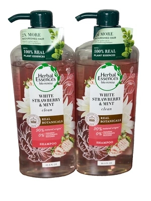 2 PACK - Herbal Essences White Strawberry & Sweet Mint Shampoo -20.3 OZ each NEW - Image 1 of 2