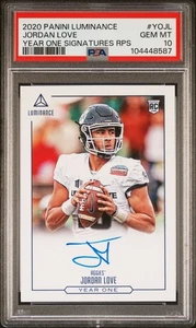 Panini Luminance Year One Signatures 2020 RPS Jordan Love #YOJL PSA 10 - Imagen 1 de 3