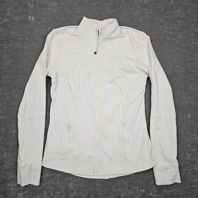 Chaqueta Lululemon Stride para mujer 12 crema cremallera completa correr yoga atlético Foto 1 de 4