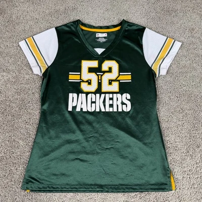 Camisa de fútbol americano Green Bay Packers grande verde blanco arcilla Matthews #52 Foto 1 de 4