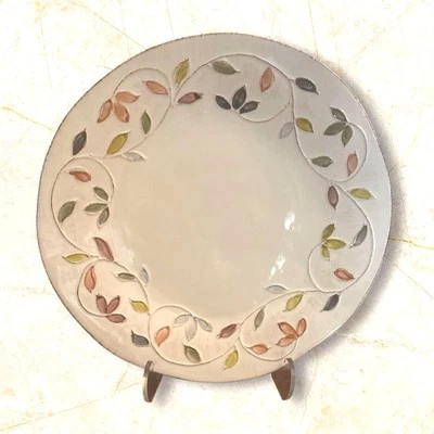 Crate & Barrel Daphne Large Round Chop Plate Earthenware Made Italy Discontinued - Image 1 of 4