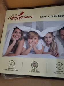 Homyrium Twin Down Comforter Gray 68 X 90 750+ Fill Ultra Fluffy - Picture 1 of 4