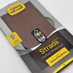 OtterBox iPhone 6s Plus / 6 Plus Strada Folio Brown Leather Wallet Case Cover - Picture 1 of 20