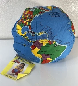 Hugg a Planet Vintage Soft Plush Earth World Globe Stuffed Toy 2005 Read Descrip - Picture 1 of 8