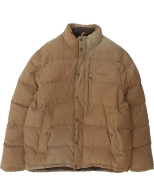 TIMBERLAND Mens Padded Jacket UK 42 XL Brown Cotton CE10 - Image 1 of 3