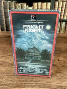 Vintage Fright Night (VHS Tape) Original 1986 Side Loader Horror Red Border HTF - Picture 1 of 4