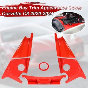 Pegatina de tira de cubierta de aspecto de panel de moldura de bahía del motor para Corvette C8 cupé 2020+ - Imagen 1 de 7