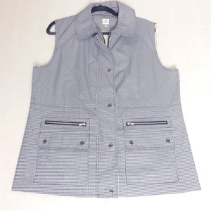 Peter Millar Large Womens Blue and White Check Vest - Picture 1 of 7