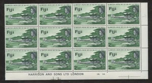 FIJI 1968 SEAPLANE 2d FOREST FIRE RETOUCH...BLOCK of 12 - Picture 1 of 1