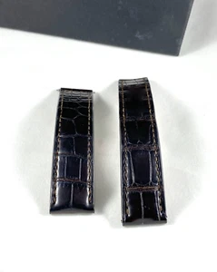 Auténtica correa de reloj Tag Heuer de cuero marrón para Carrera cierre desplegable 19 mm. - Imagen 1 de 5