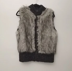Loft Womens Faux Fur Alpaca Wool Blend Zip Up Vest Size XS/S - Picture 1 of 8