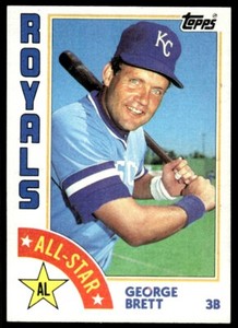 1984 Topps Baseball Card George Brett Kansas City Royals #399