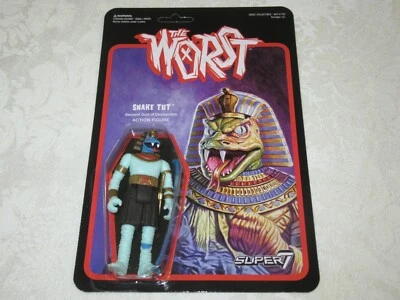 Figura de acción Super7 ReAction The Worst Snake Tut cara azul Foto 1 de 4