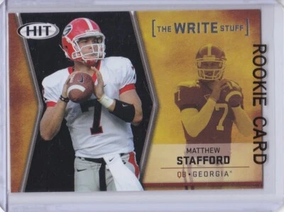Tarjeta de novato Matthew Stafford 2009 Georia Bulldogs escribir cosas Detroit Lions Ram Foto 1 de 2