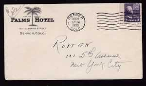 ADVERTISING - PALMS HOTEL "FOR THE FAMILY" DENVER, COLORADO - Picture 1 of 2