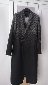 cappotto donna SILVIAN HEACH nero/bianco (S) vestibilità comoda lungo mai usato - Foto 1 di 4