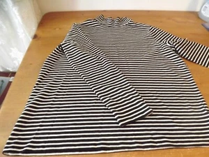 TALBOTS mock neck PULLOVER SIZE X BLK WHITE GOLD METALLICS - Picture 1 of 11