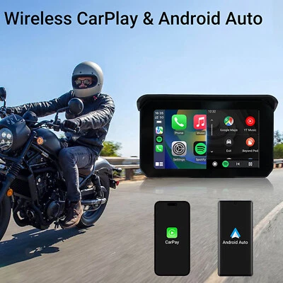 5Inch Portable Motorcycle  Navigation Waterproof Carplay Android Auto Display - Image 1 of 4