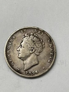 1826 King George IV Silver Shilling English, United Kingdom Coin England - Picture 1 of 2