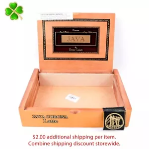 Caja de cigarros de madera vacía Java Corona Latte 8,5" x 6,25" x 2" - Imagen 1 de 12