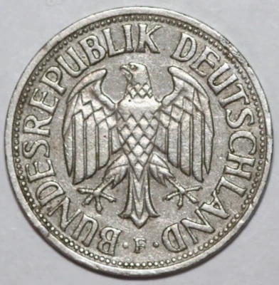 Alemania 1950 Marco F República Federal de Alemania, Águila - Moneda Extranjera 23,5 mm Foto 1 de 2