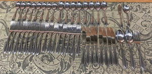 International American Bead Stainless Steel Flatware 45 pieces EXC - Picture 1 of 10