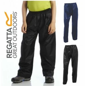 Regatta Stormbreak Kids Boys Girls Waterproof Trousers Rain Overtrousers RRP £20 - Picture 1 of 9