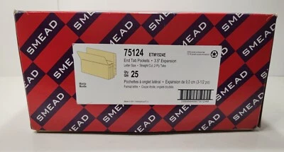 Smead 74214 Box Of 25 Redrope Pockets 3.5” Expansion Legal Size Straight Cut - Image 1 of 4
